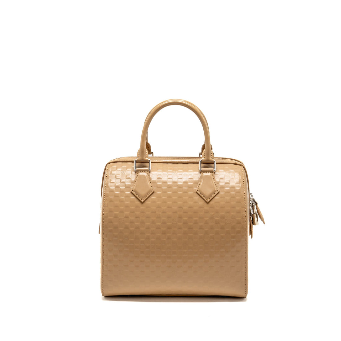 Louis Vuitton Speedy Cube MM Damier Facette Patent Leather Beige SHW