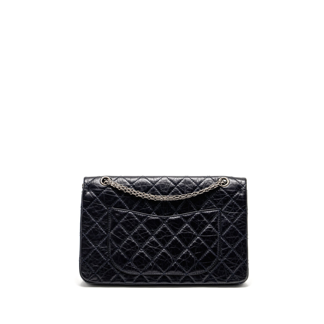 Chanel Maxi 2.55 Reissue Flap Bag Aged Calfskin Dark Blue Ruthenium Hardware