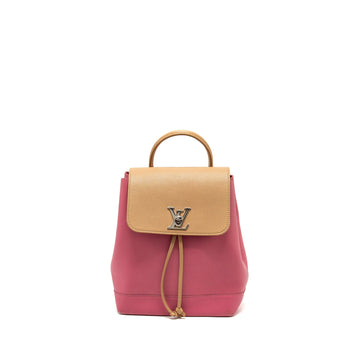 LOUIS VUITTON Lockme Backpack Calfskin Pink/Beige SHW