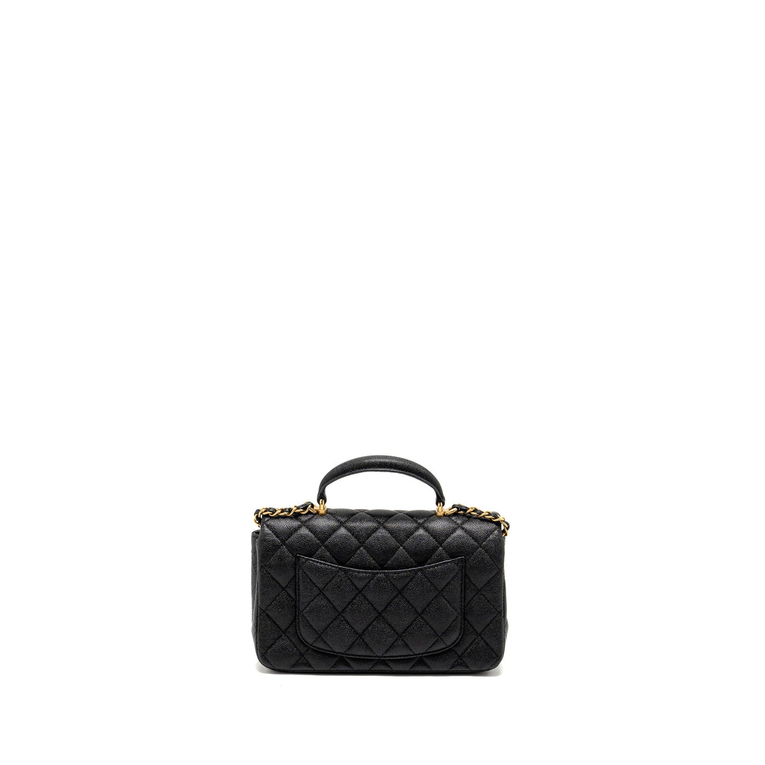 Chanel Top Handle Mini Rectangular Flap Bag Caviar BLACK GHW