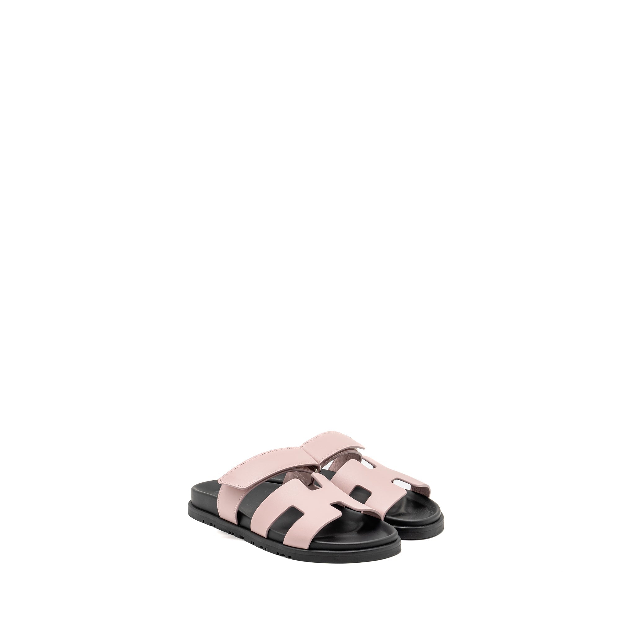 Hermes Size 38 Chypre Sandals Calfskin Rose Cancan