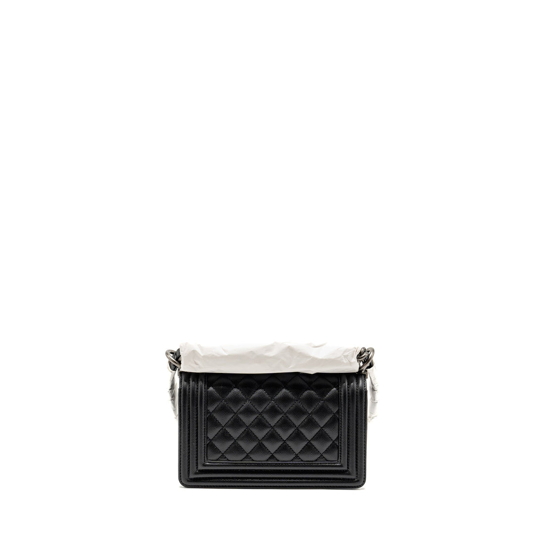 Chanel Small Boy Bag Caviar BLACK Ruthenium SHW (Microchip)