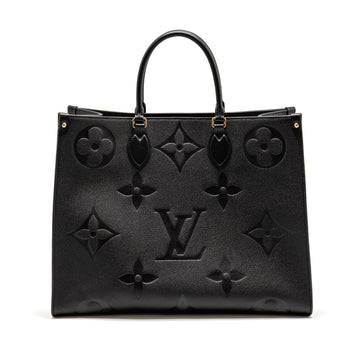 Louis Vuitton Onthego GM Monogram Empreinte Leather Black GHW