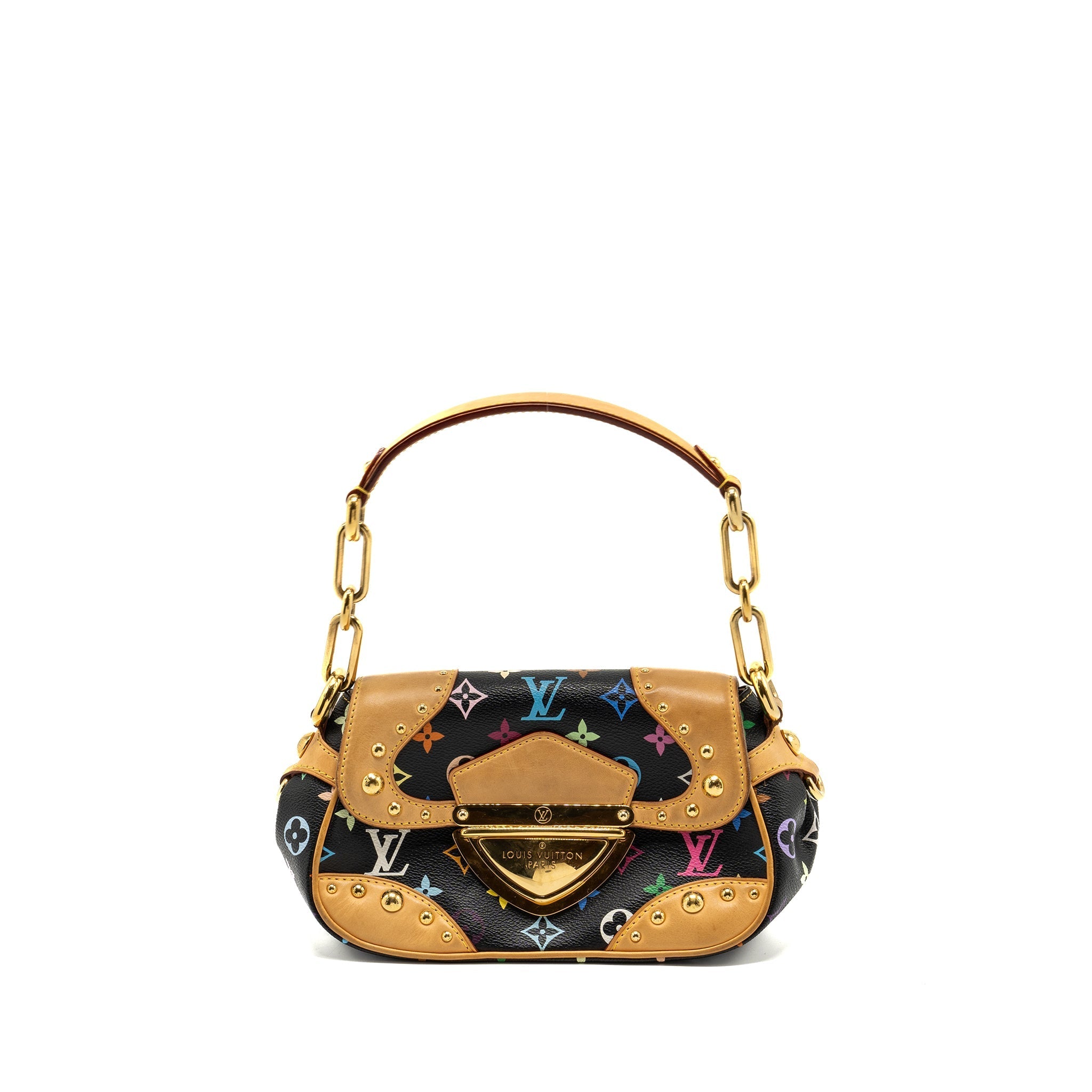 Louis Vuitton Vintage Shoulder Bag Black/Multicolour Monogram Canvas GHW