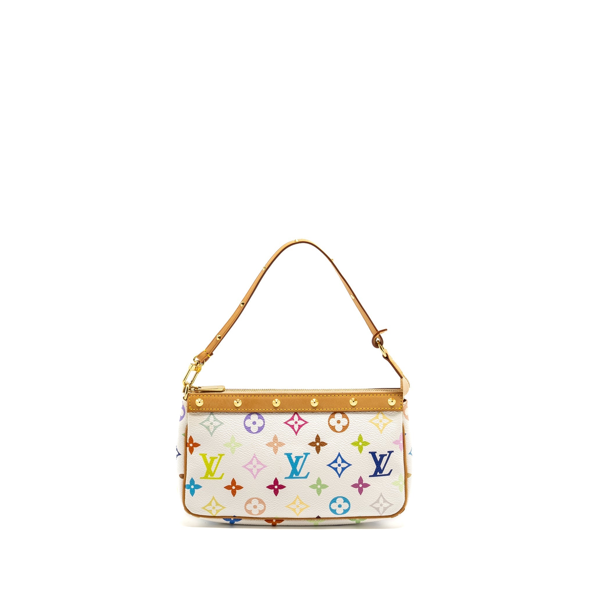 Louis Vuitton Pochette Accessories canvas white multicolour GHW
