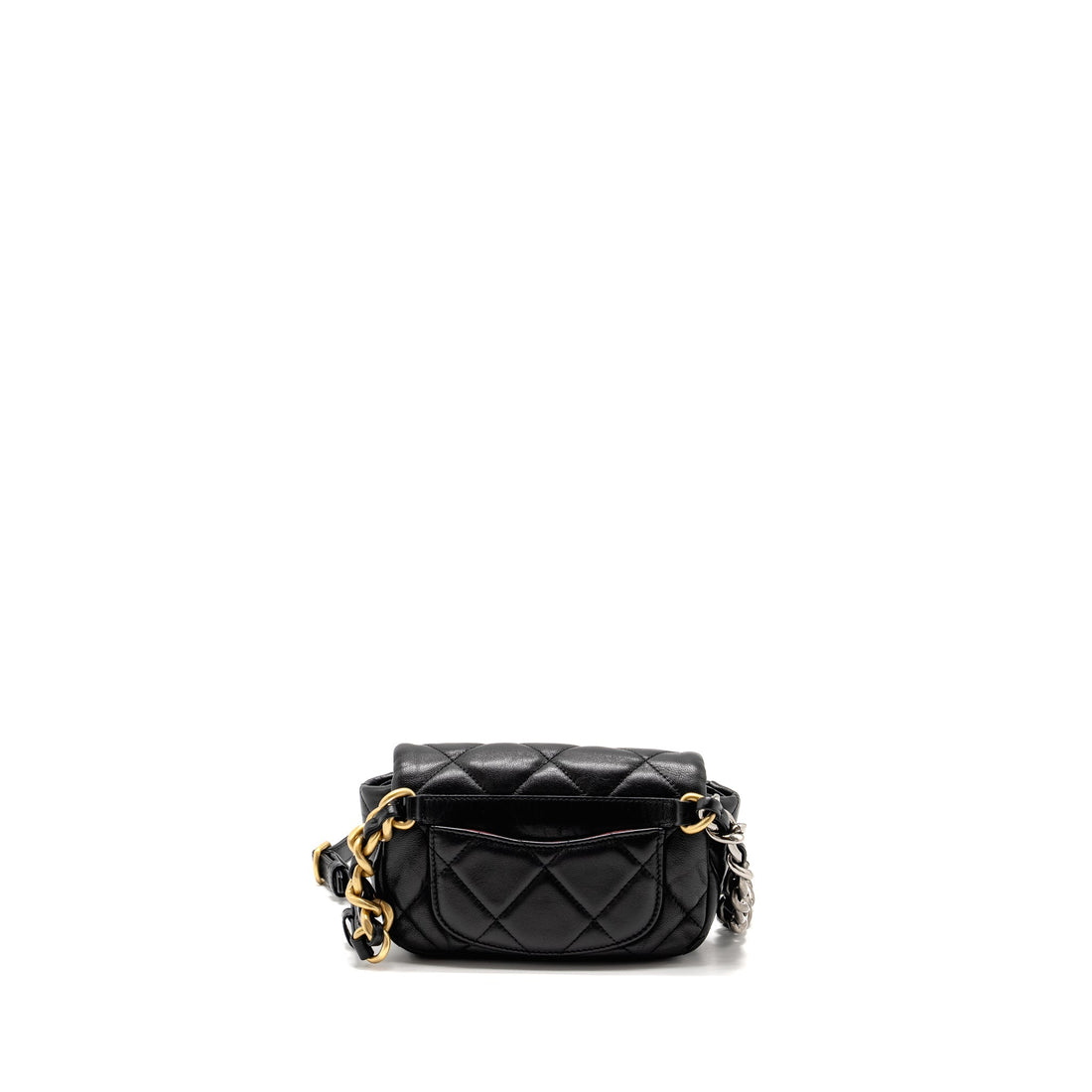 Chanel 19 Quilted Waist Belt Bag Calfskin Black GHW