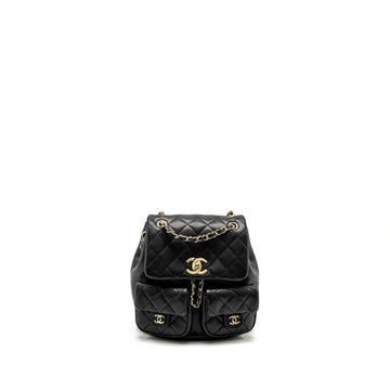 Chanel Triple Pack Backpack Caviar Black LGHW (microchip)