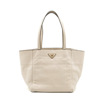 Prada Tote Bag Calfskin White GHW