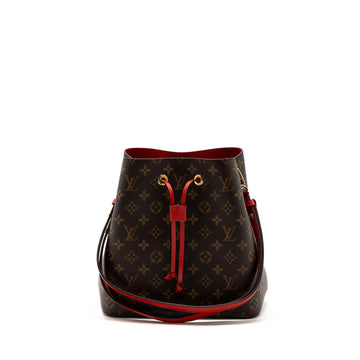 Louis Vuitton neonoe monogram canvas / red GHW
