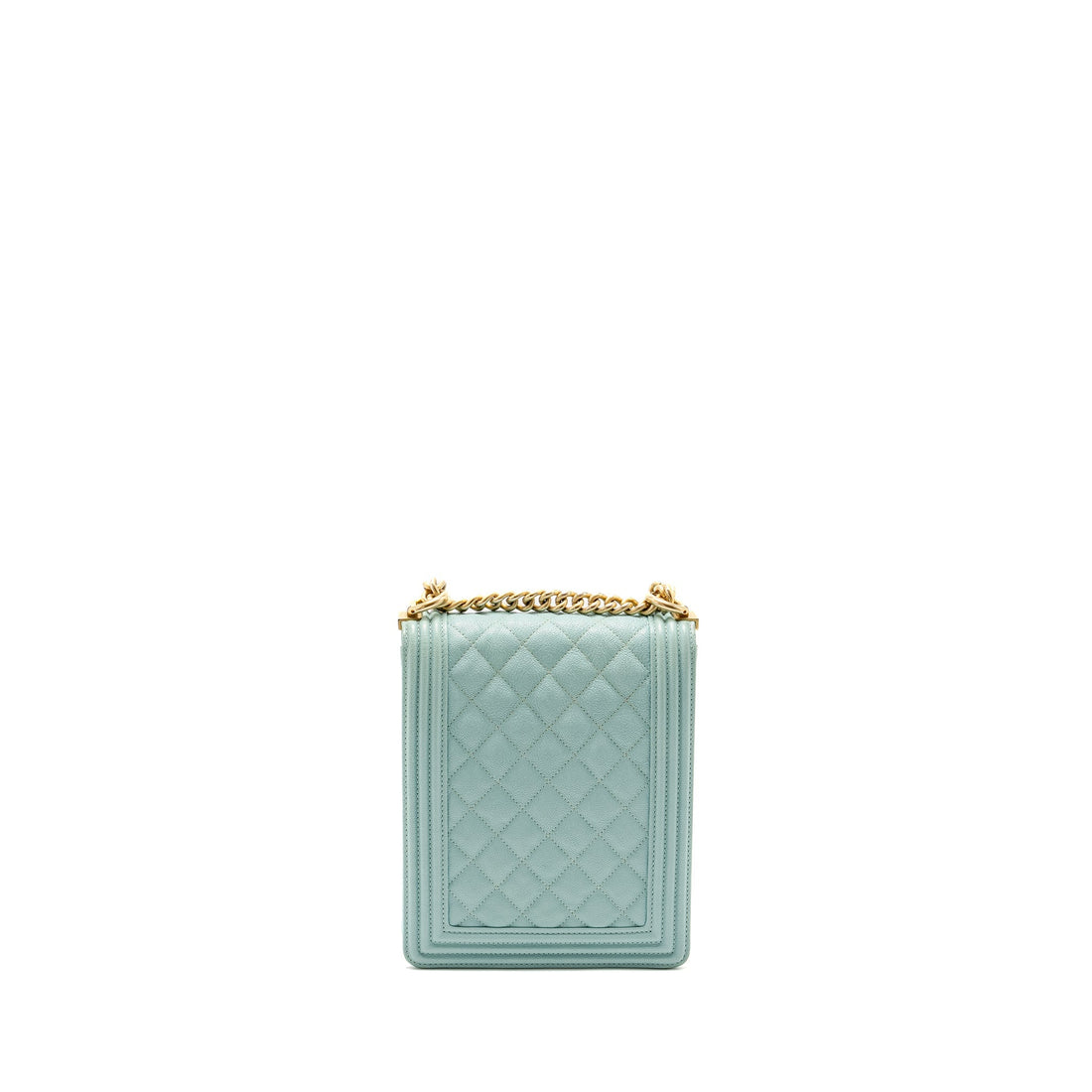 Chanel North South Boy Bag Caviar Light Blue GHW