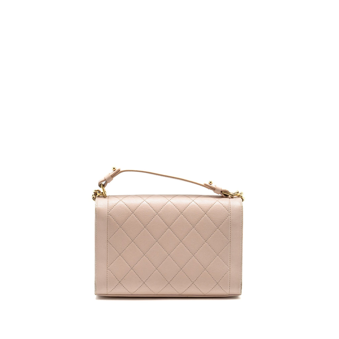 Chanel 17C Click Label Shoulder Bag Calfskin Light Pink LGHW