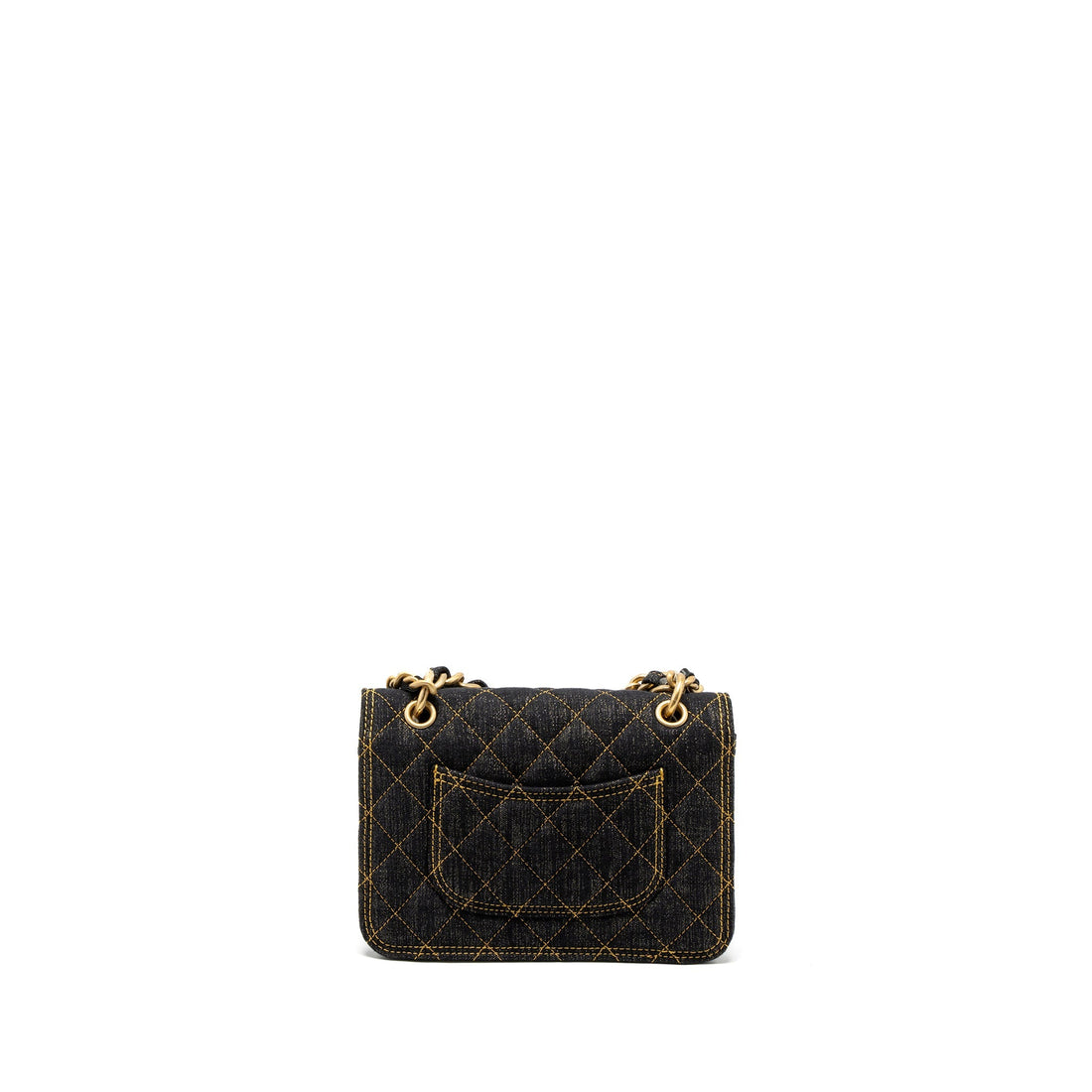 Chanel 23S Flap Bag Denim Dark Blue Brushed GHW (Microchip)