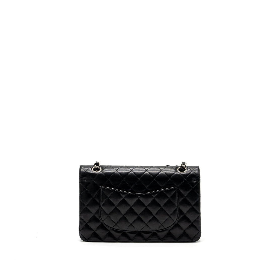 Chanel medium classic double flap bag lambskin black SHW