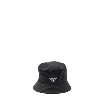 Prada size L re-nylon bucket hat black SHW
