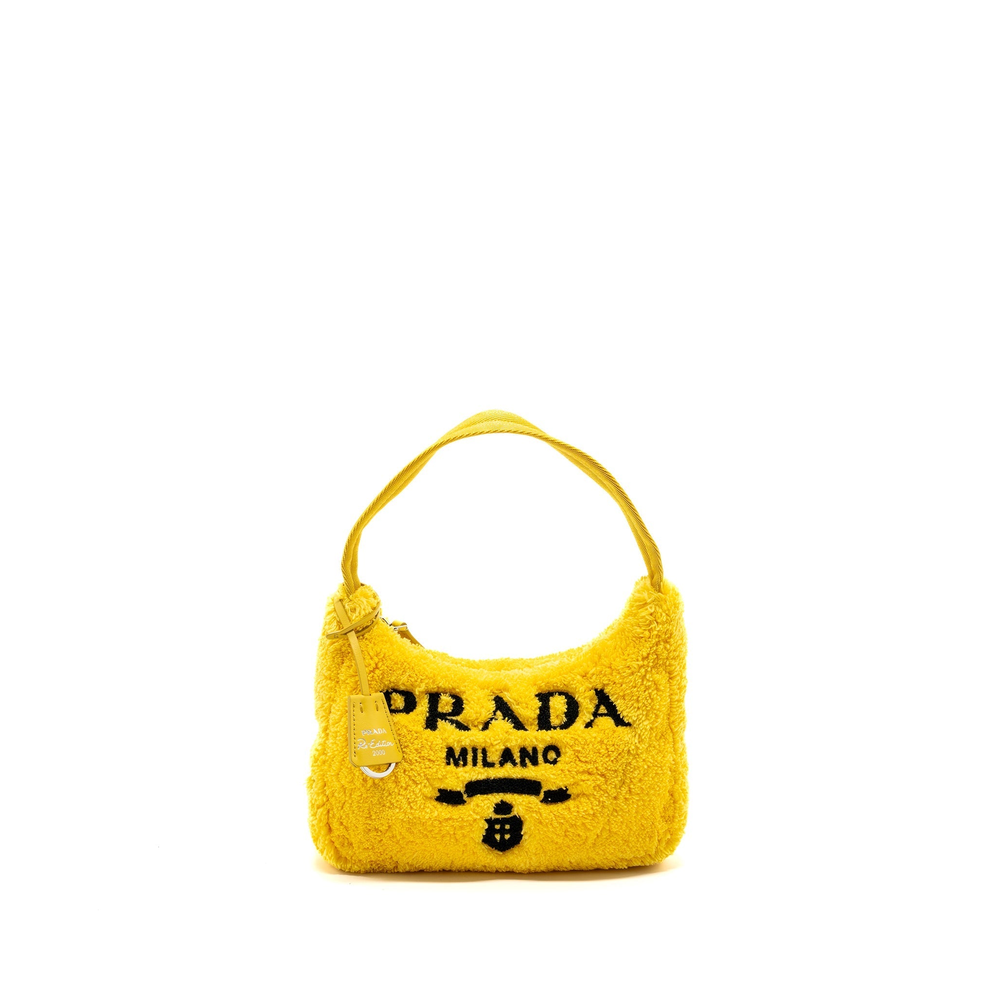 Prada re-edition 2000 terry mini bag yellow SHW