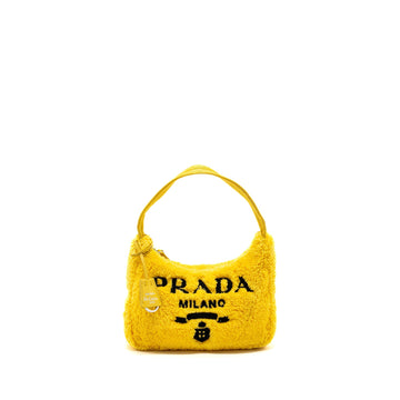Prada re-edition 2000 terry mini bag yellow SHW