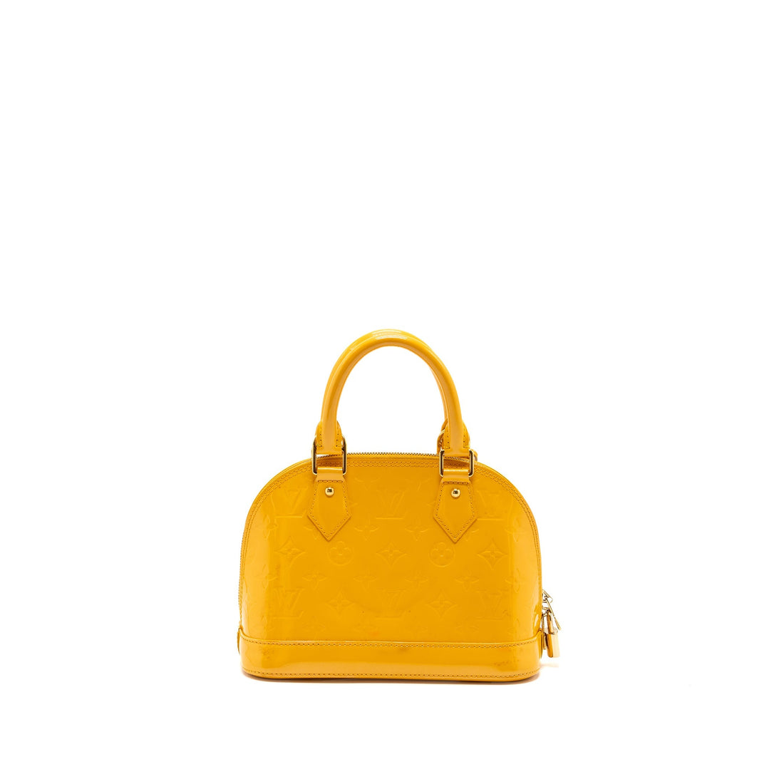 Louis Vuitton alma bb patent yellow LGHW