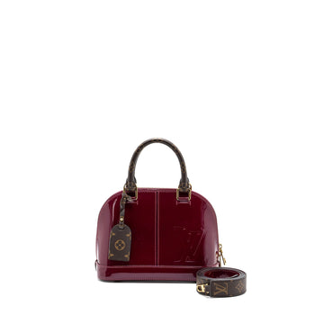 Louis Vuitton Alma BB Verni Miroir patent dark pink GHW