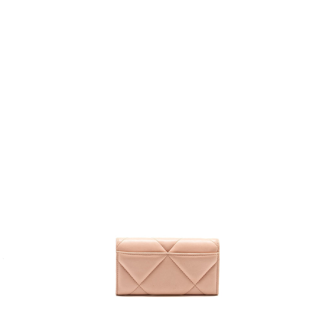 Chanel 19 Long Flap Wallet Lambskin Pink GHW (Microchip)