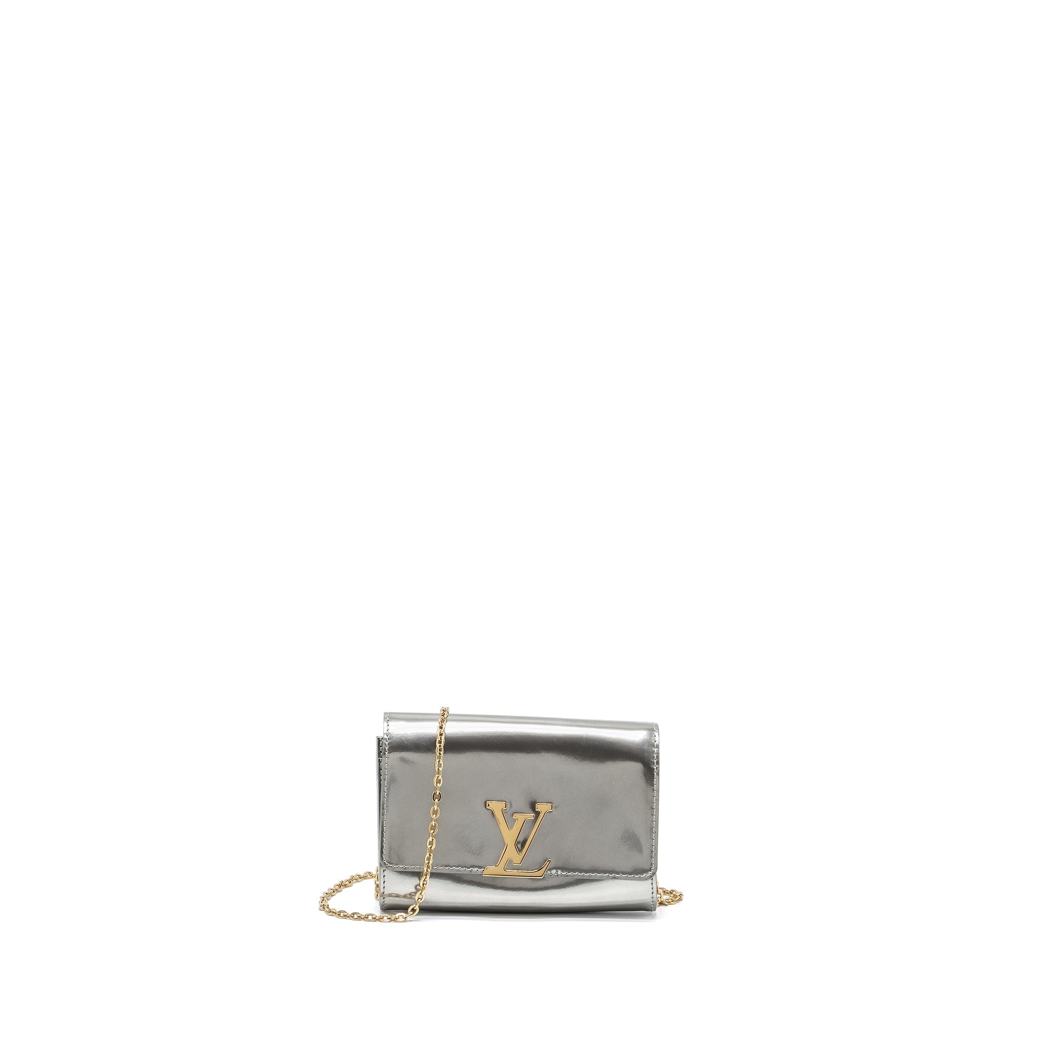 Louis Vuitton Louise Pm Patent Silver GHW