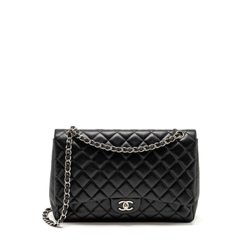 Chanel maxi classic single flap bag lambskin black SHW