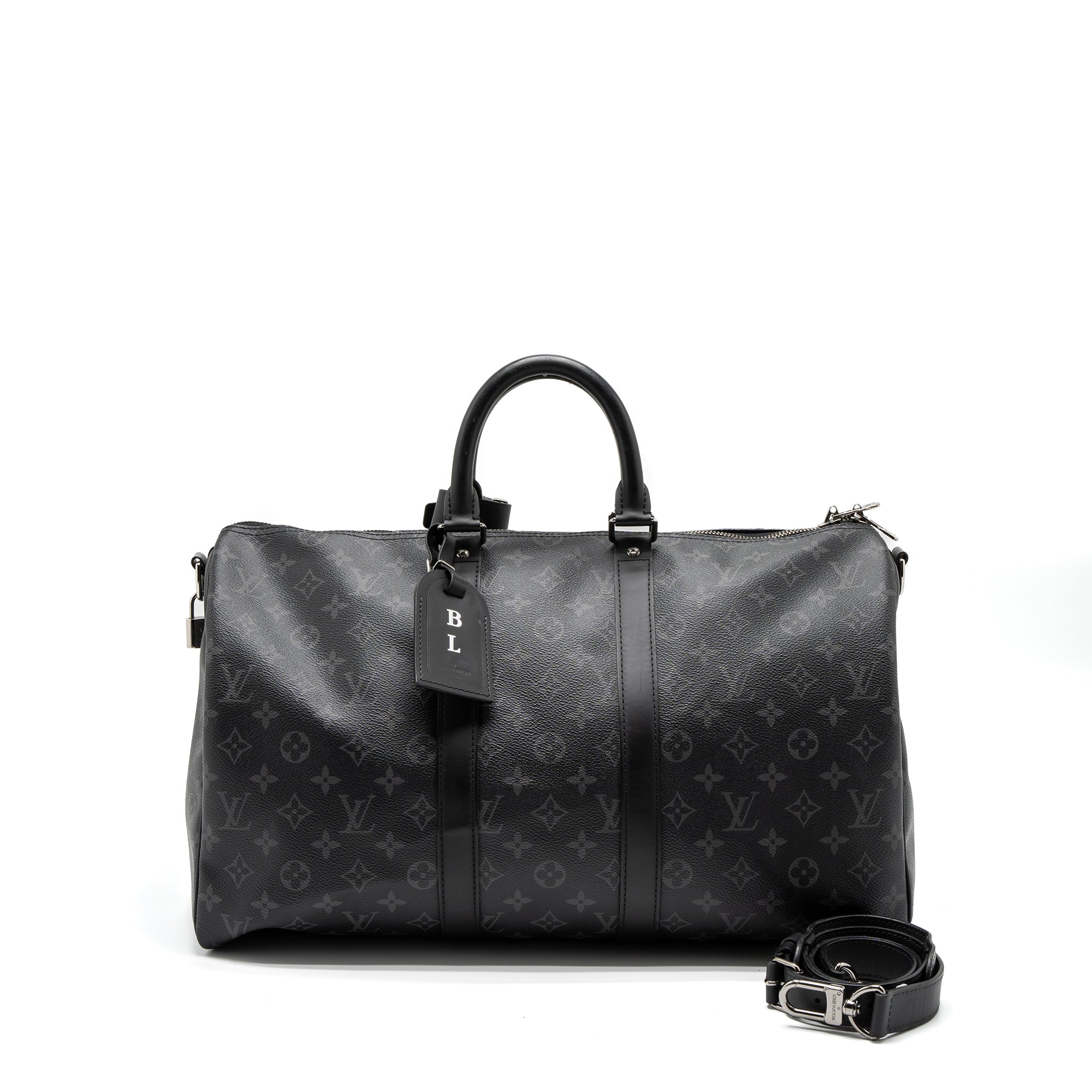 Louis Vuitton Keepall Bandoulière 45 Monogram Eclipse Canvas SHW