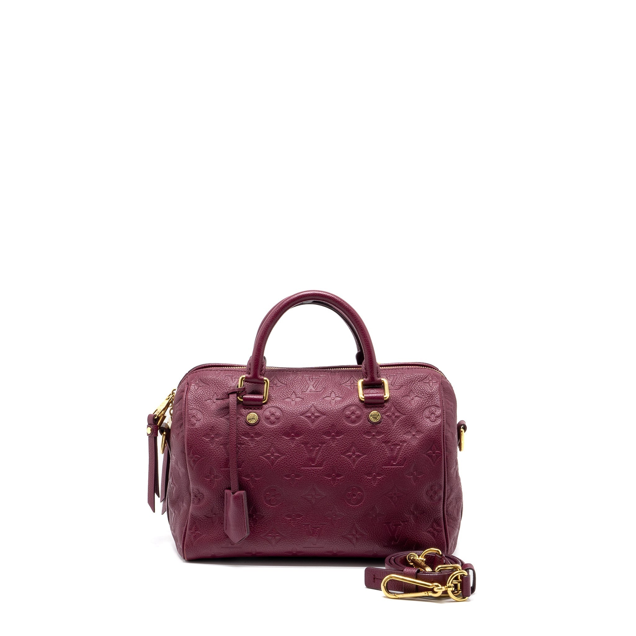 Louis Vuitton Speedy 25 Bandouliere Monogram Empreinte Purple GHW