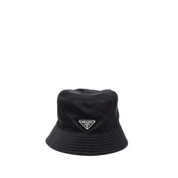 Prada Size S Re-Nylon Bucket Hat Black SHW