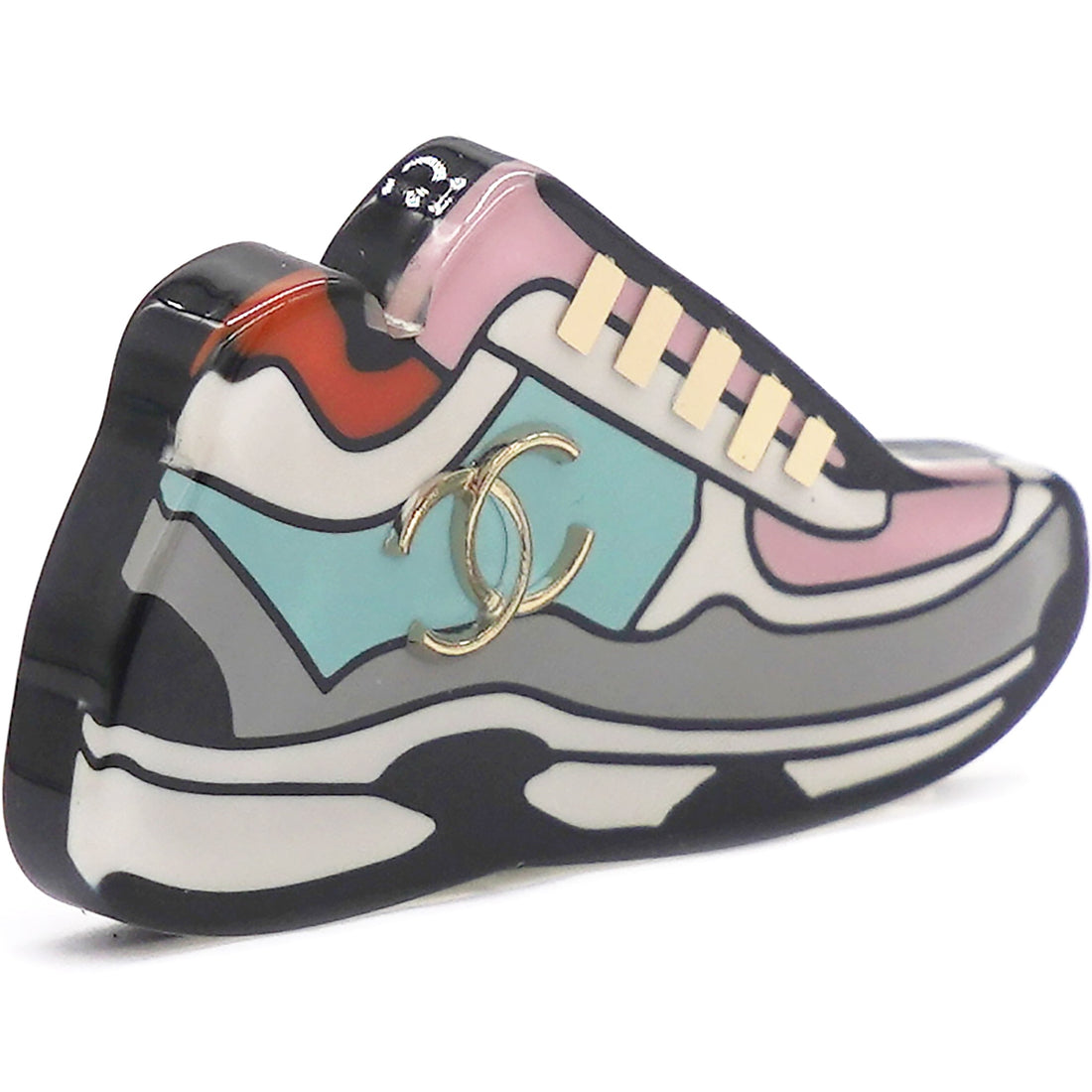Chanel Resin Icon Sneaker Brooch Multicolor