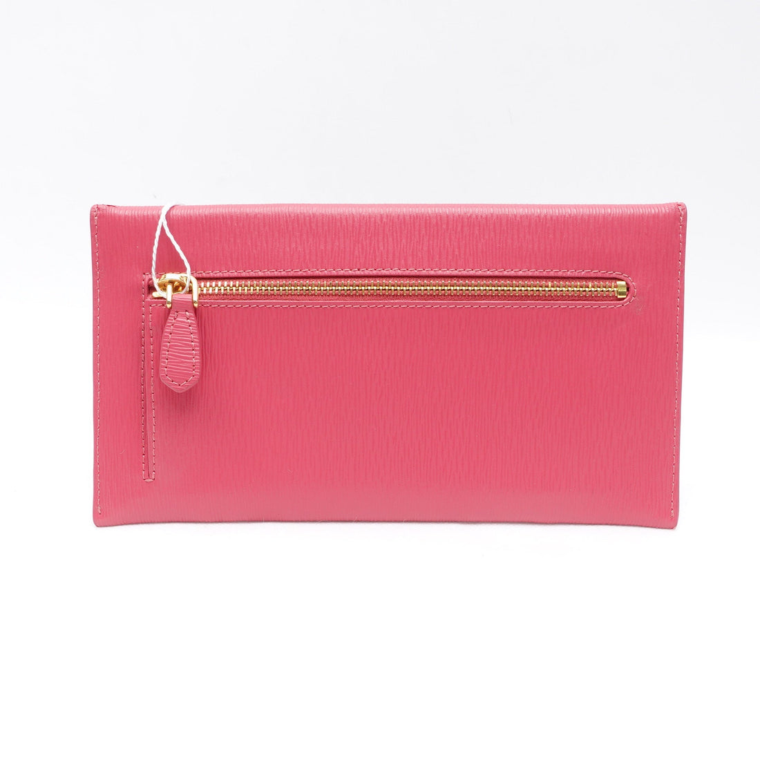 Pink Vitello Move Leather Clutch Bag