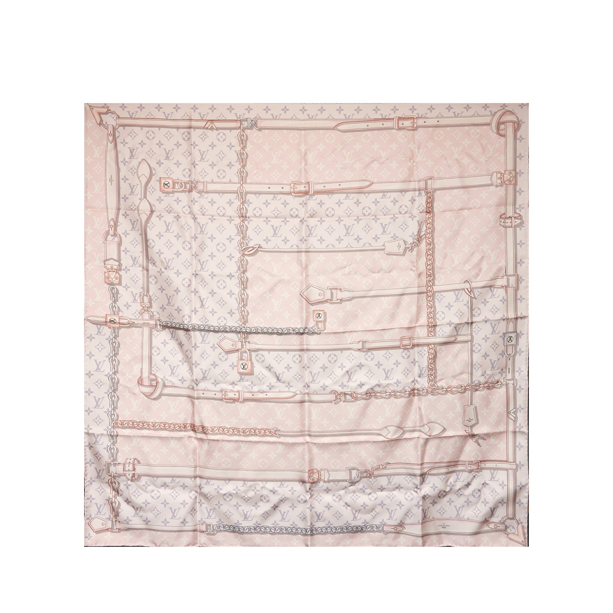 Louis Vuitton Silk Scarf Monogram Pink/Multicolour