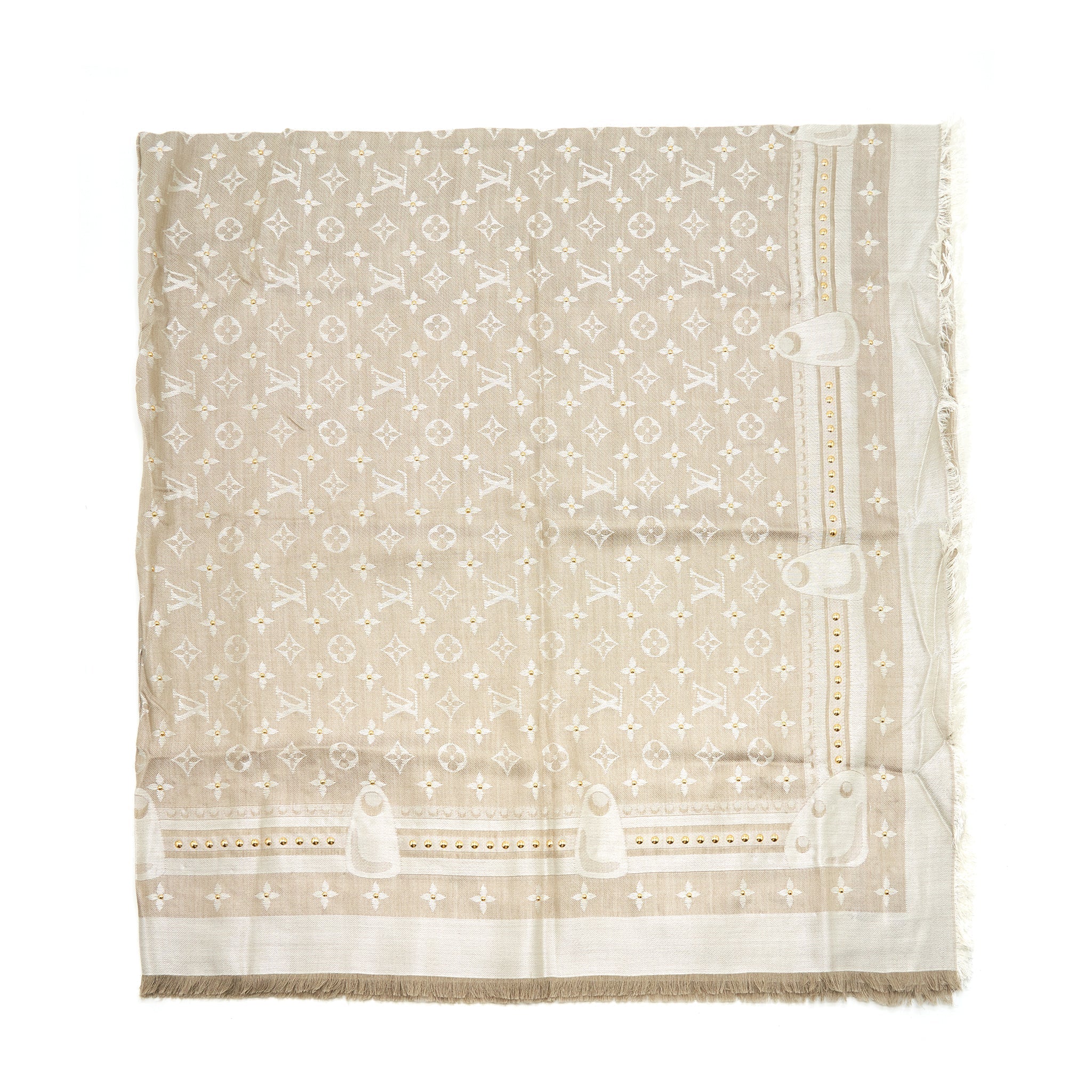 Louis Vuitton Scarf With Rockstuds Grey/Multicolour