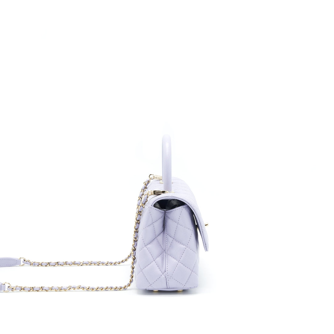 Chanel 21K lilac / Light Purple Coco Handle Small (old mini 24mm) LGHW