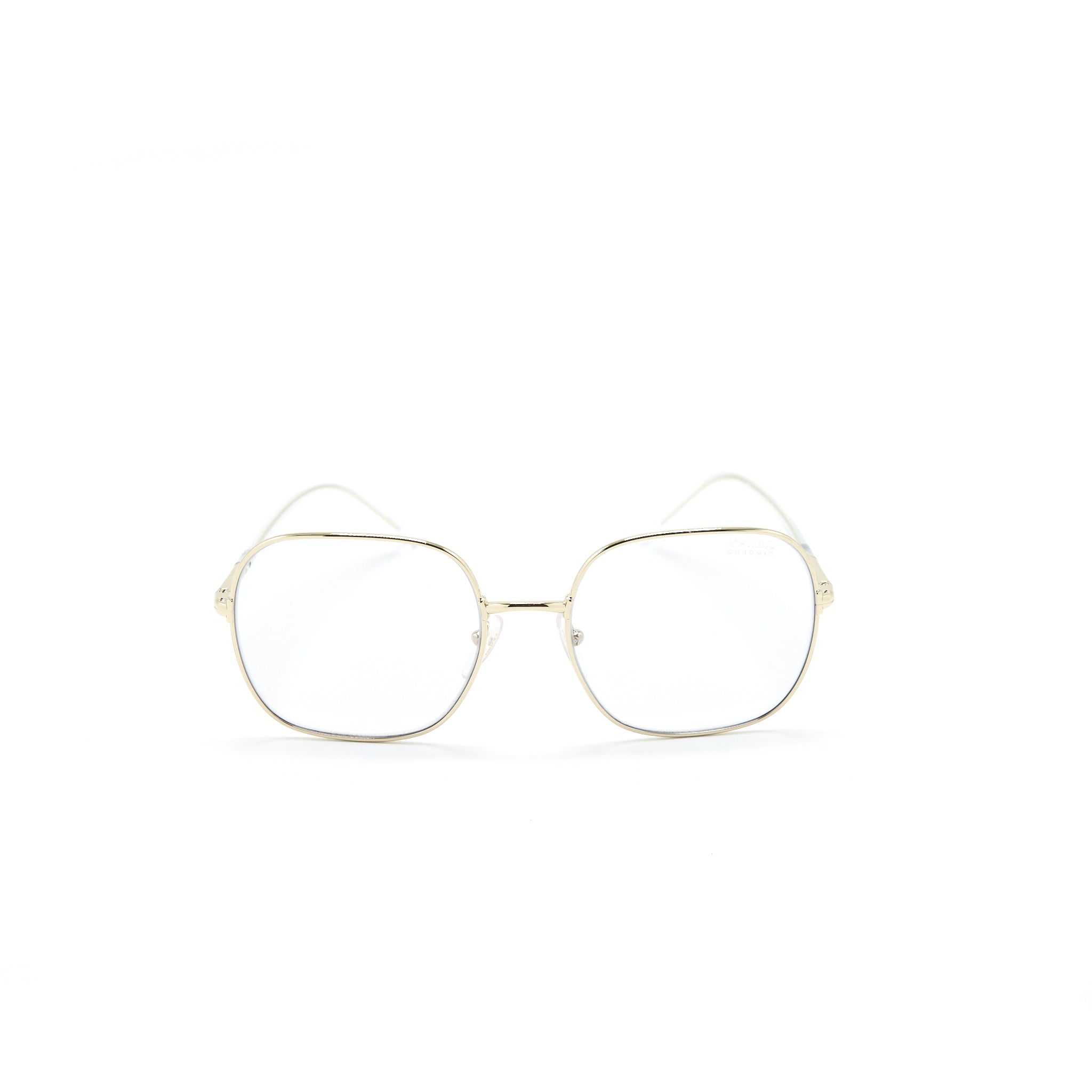 Prada Frame Glasses Silver Tone