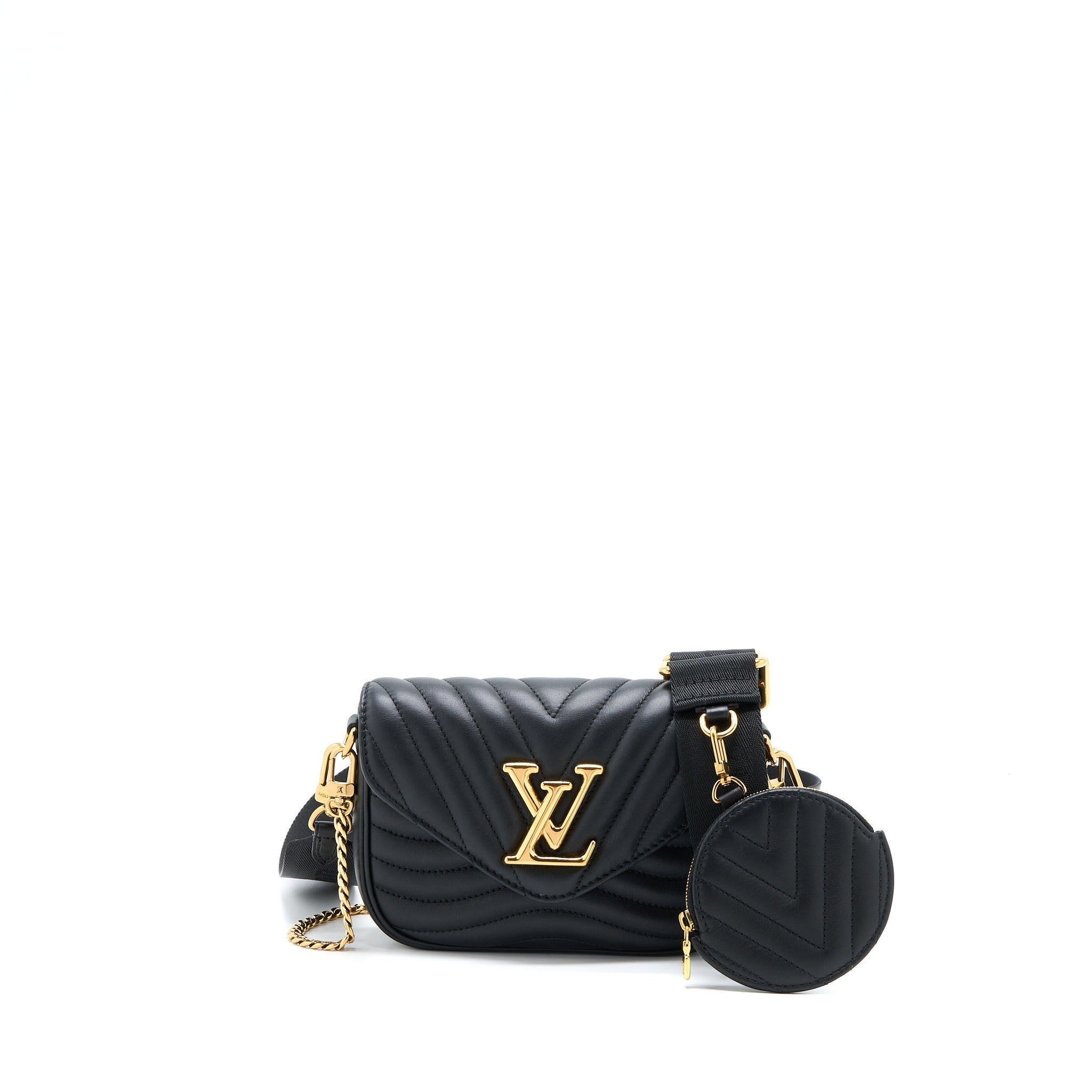 Louis Vuitton New Wave Multi-Pochette Calfskin Black GHW