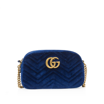 Gucci GG Velvet Marmont Camera Bag