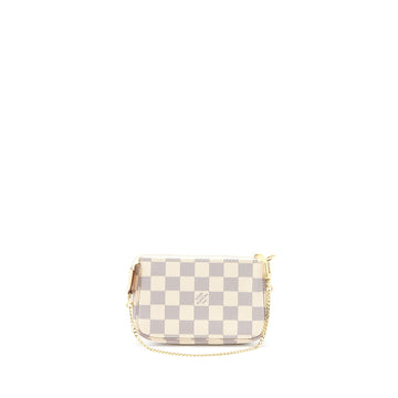 Louis Vuitton Mini Pochette Accessories Damier Azur Canvas GHW