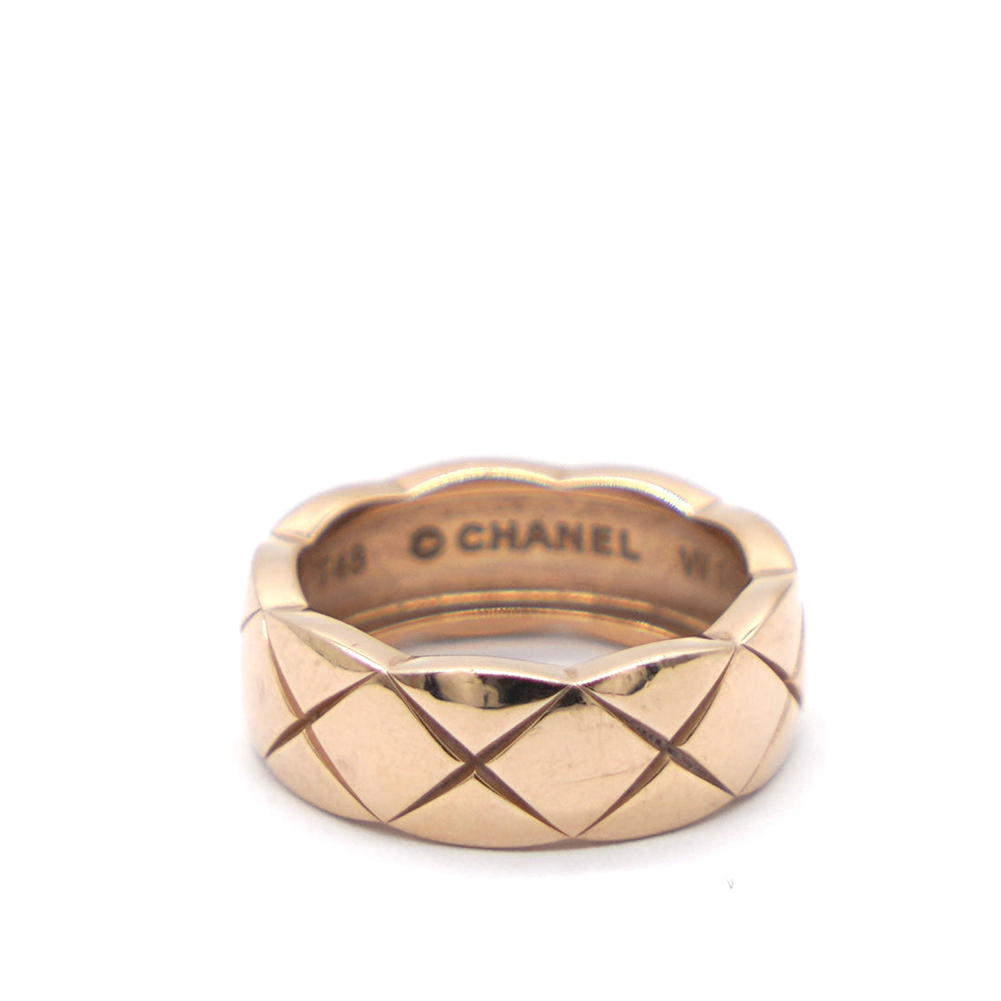 Chanel 18K Beige Gold Small Coco Crush Ring 48