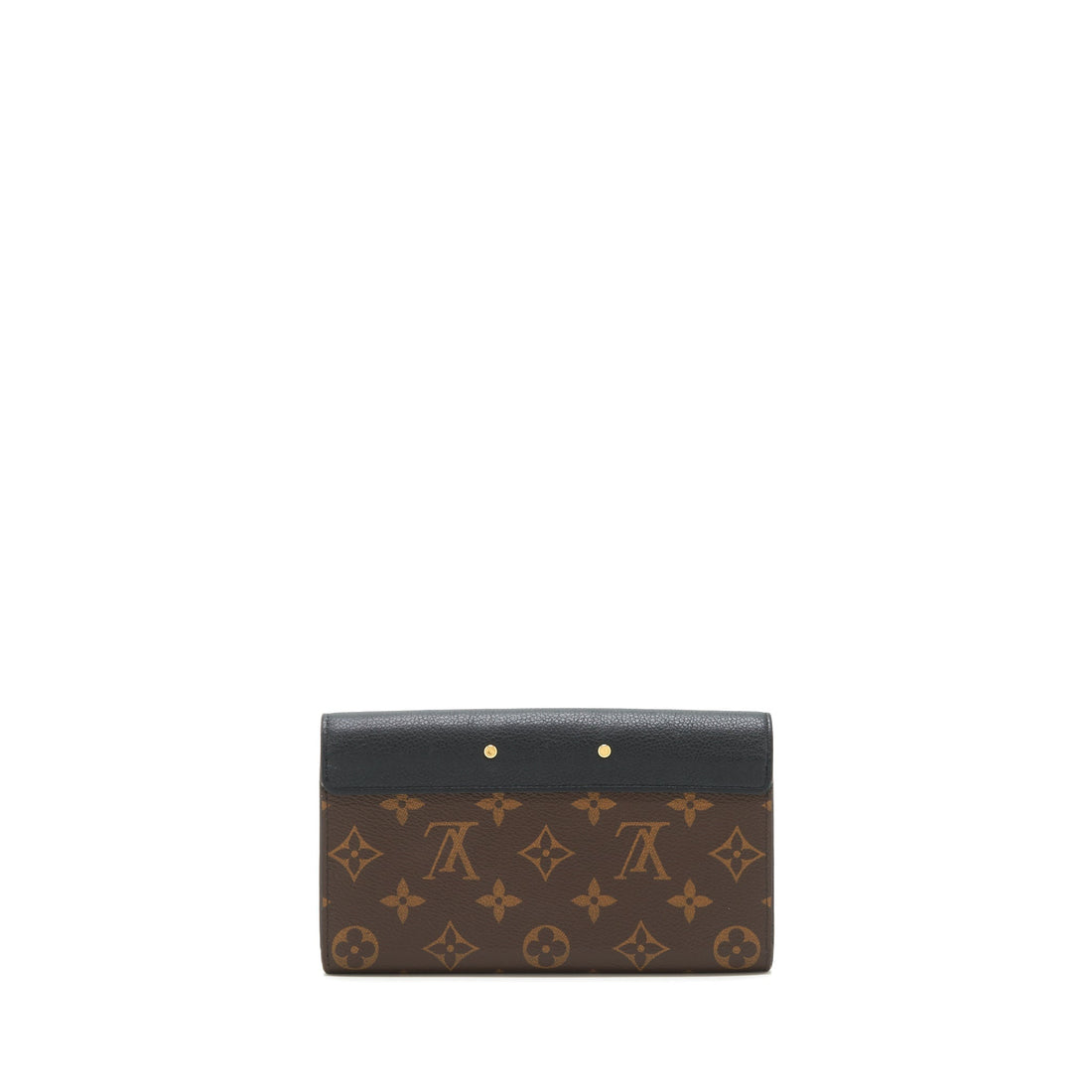 Louis Vuitton Long Wallet Black/Monogram Canvas GHW
