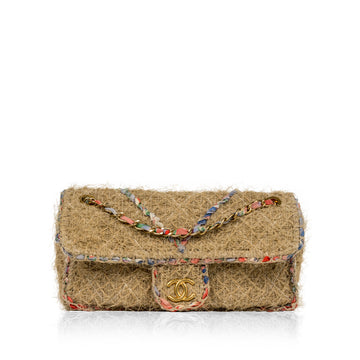 Chanel Straw Classic Flap Bag