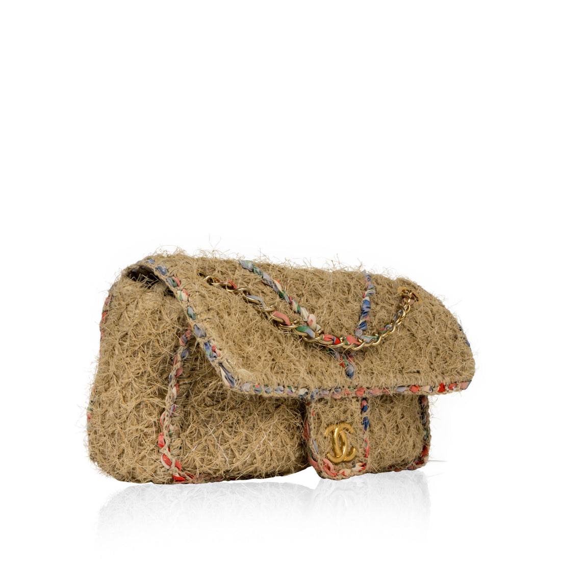 Chanel Straw Classic Flap Bag