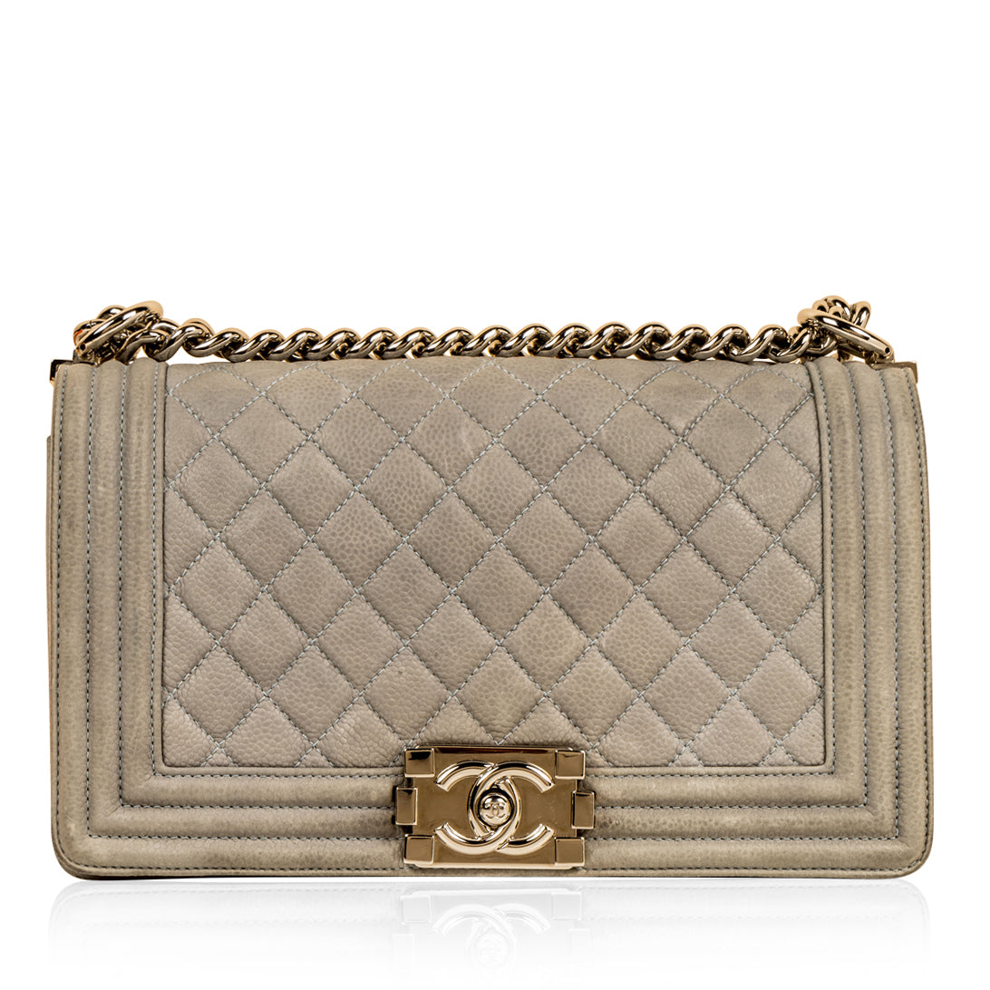 Chanel Boy Bag Matte Caviar Medium