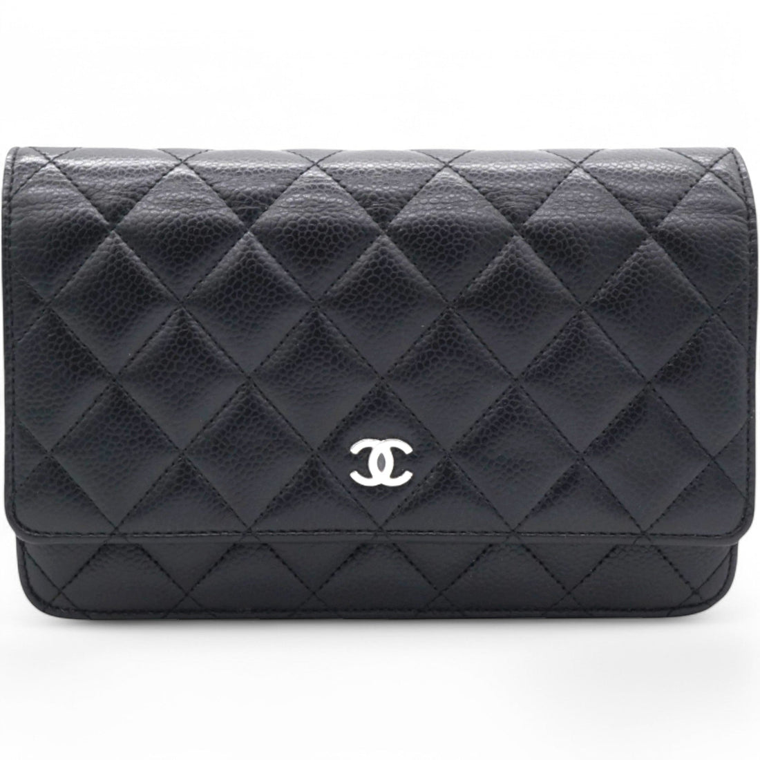 Chanel Caviar Quilted Wallet On Chain WOC Black NFC