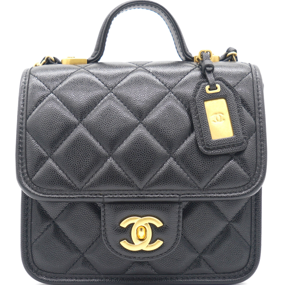 Chanel Caviar Black 22k Handle Bag