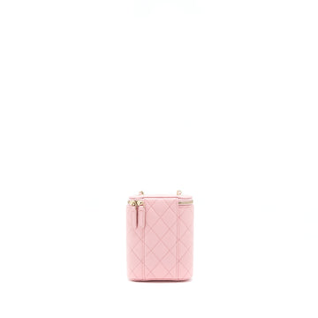 Chanel 22C Vertical Vanity On Chain Caviar Sakura Pink LGHW