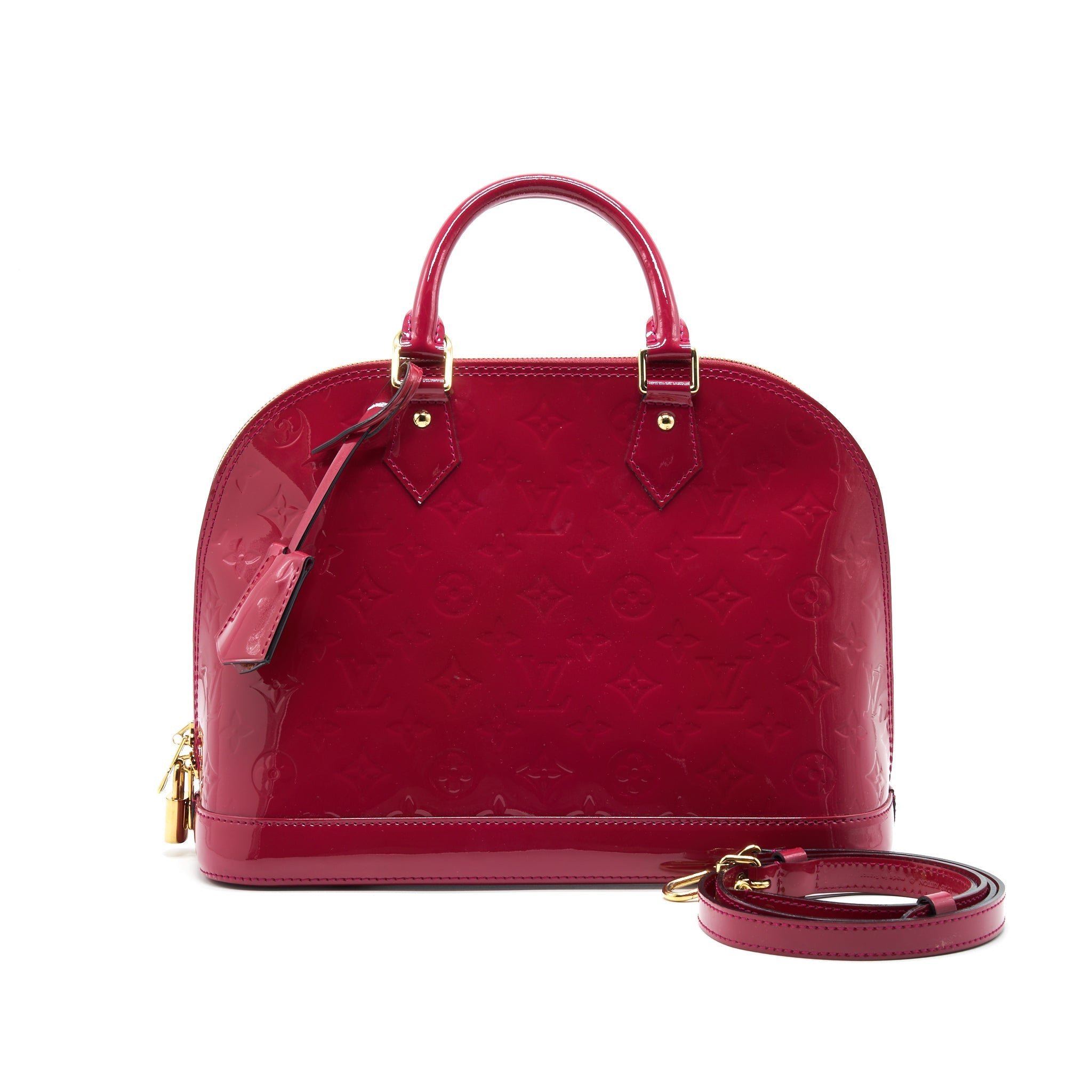 LOUIS VUITTON ALMA PM PATENT LEATHER INDIAN ROSE