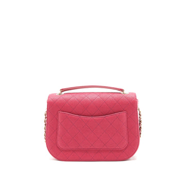 Chanel Messenger Crossbody Bag Caviar Red GHW