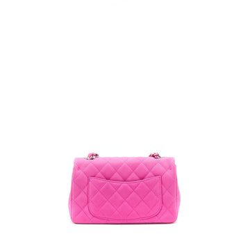 Chanel Mini Rectangular Flap Bag Grained Calfskin Pink SHW