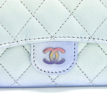 Chanel 21K Ombre Iridescent Small Card Holder with Mermaid Hardware