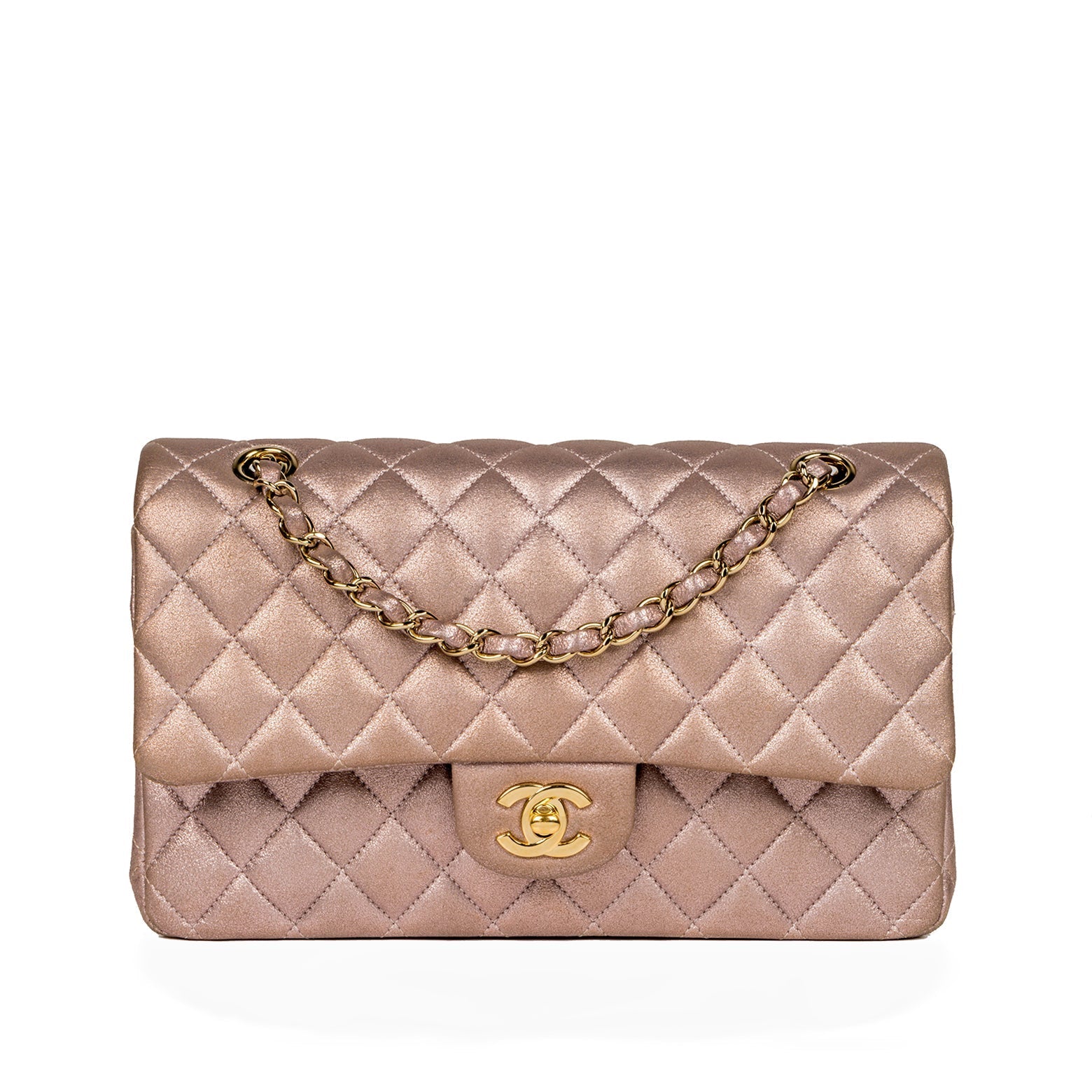 Chanel Classic Flap Bag Medium Metallic Goatskin